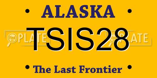 TSIS28 Alaska License Plate