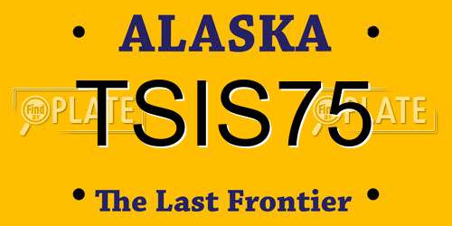 TSIS75 Alaska License Plate