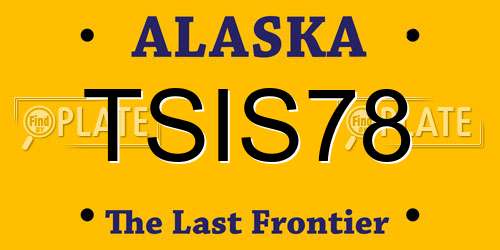 TSIS78 Alaska License Plate