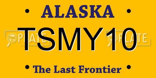 TSMY10 Alaska License Plate