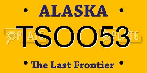 TSOO53 Alaska License Plate