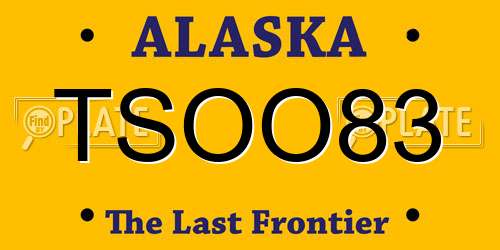 TSOO83 Alaska License Plate