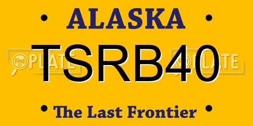 TSRB40 Alaska License Plate