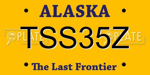 TSS35Z Alaska License Plate