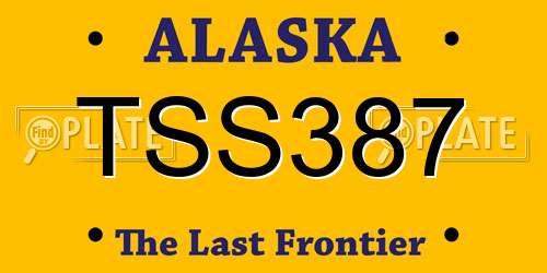 TSS387 Alaska License Plate