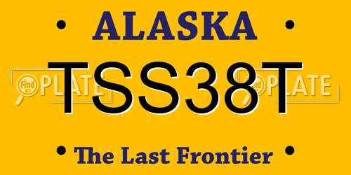 TSS38T Alaska License Plate
