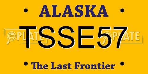 TSSE57 Alaska License Plate