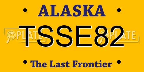 TSSE82 Alaska License Plate