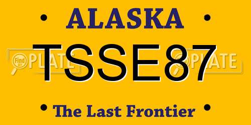 TSSE87 Alaska License Plate