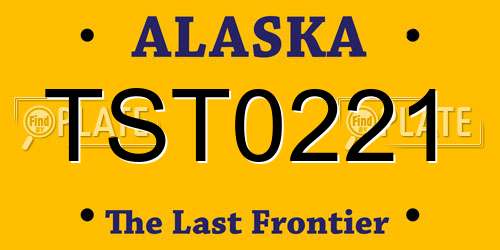 TST0221 Alaska License Plate