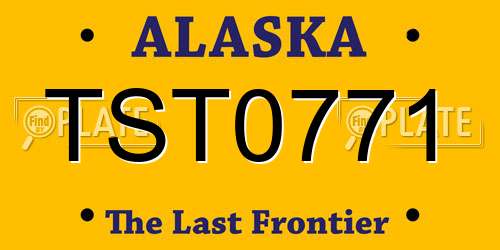 TST0771 Alaska License Plate