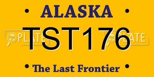 TST176 Alaska License Plate