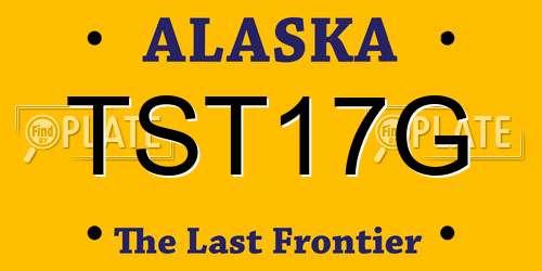 TST17G Alaska License Plate