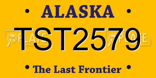 TST2579 Alaska License Plate