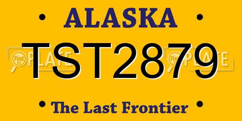 TST2879 Alaska License Plate