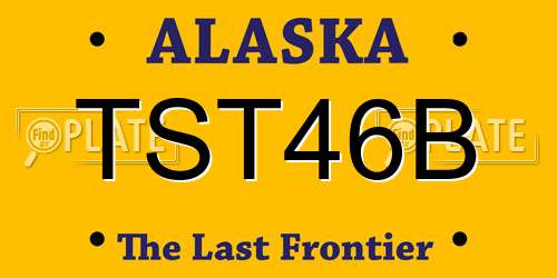 TST46B Alaska License Plate