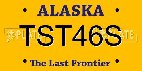 TST46S Alaska License Plate