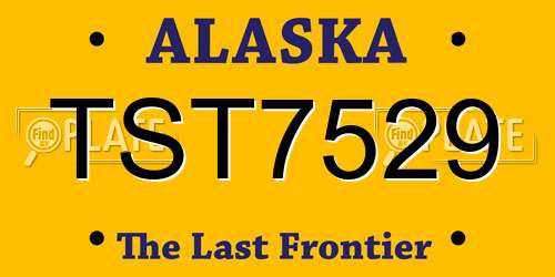 TST7529 Alaska License Plate