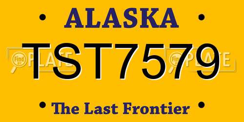 TST7579 Alaska License Plate