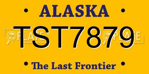 TST7879 Alaska License Plate