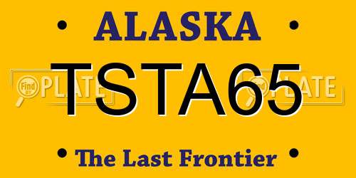 TSTA65 Alaska License Plate