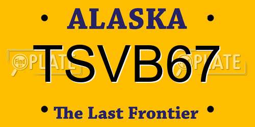 TSVB67 Alaska License Plate