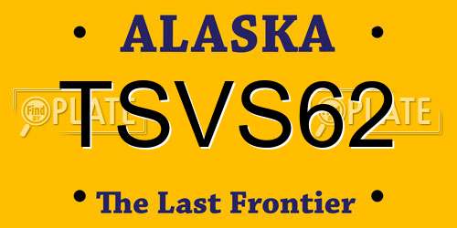 TSVS62 Alaska License Plate