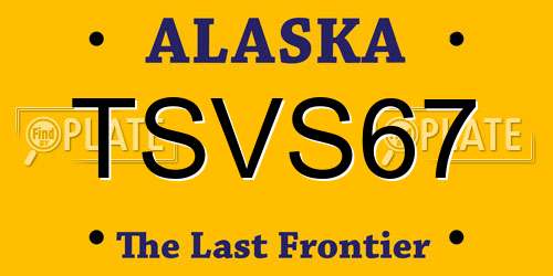 TSVS67 Alaska License Plate