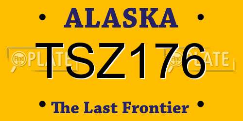 TSZ176 Alaska License Plate
