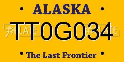 TT0G034 Alaska License Plate
