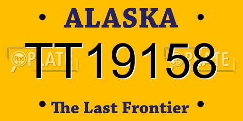 TT19158 Alaska License Plate