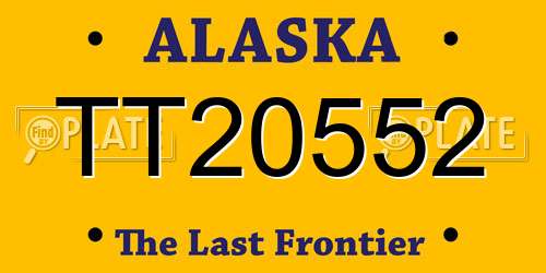 TT20552 Alaska License Plate