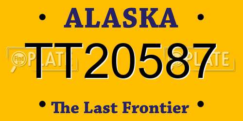TT20587 Alaska License Plate