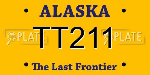 TT211 Alaska License Plate