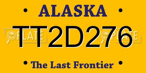 TT2D276 Alaska License Plate