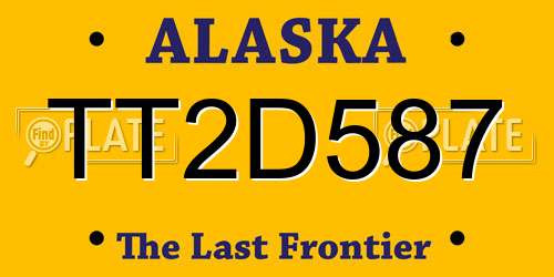 TT2D587 Alaska License Plate