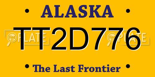 TT2D776 Alaska License Plate