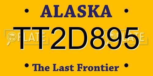 TT2D895 Alaska License Plate