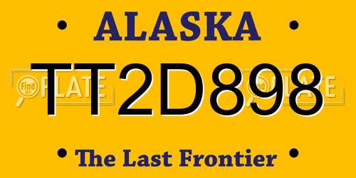 TT2D898 Alaska License Plate