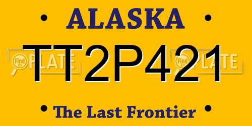TT2P421 Alaska License Plate
