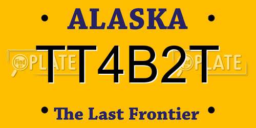 TT4B2T Alaska License Plate
