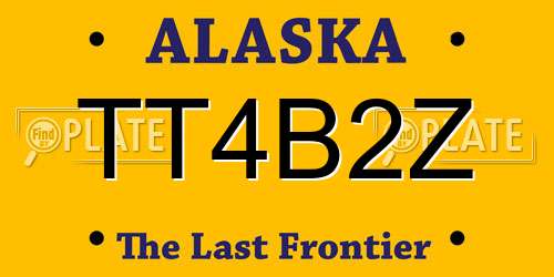 TT4B2Z Alaska License Plate