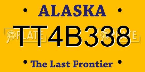 TT4B338 Alaska License Plate