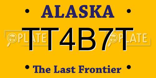 TT4B7T Alaska License Plate