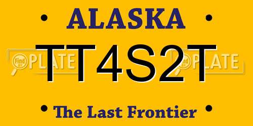TT4S2T Alaska License Plate