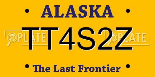 TT4S2Z Alaska License Plate