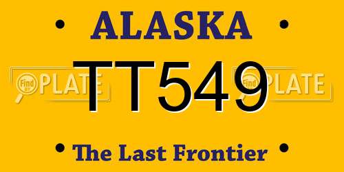 TT549 Alaska License Plate
