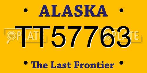 TT57763 Alaska License Plate