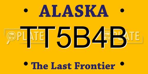 TT5B4B Alaska License Plate
