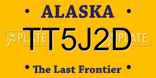 TT5J2D Alaska License Plate